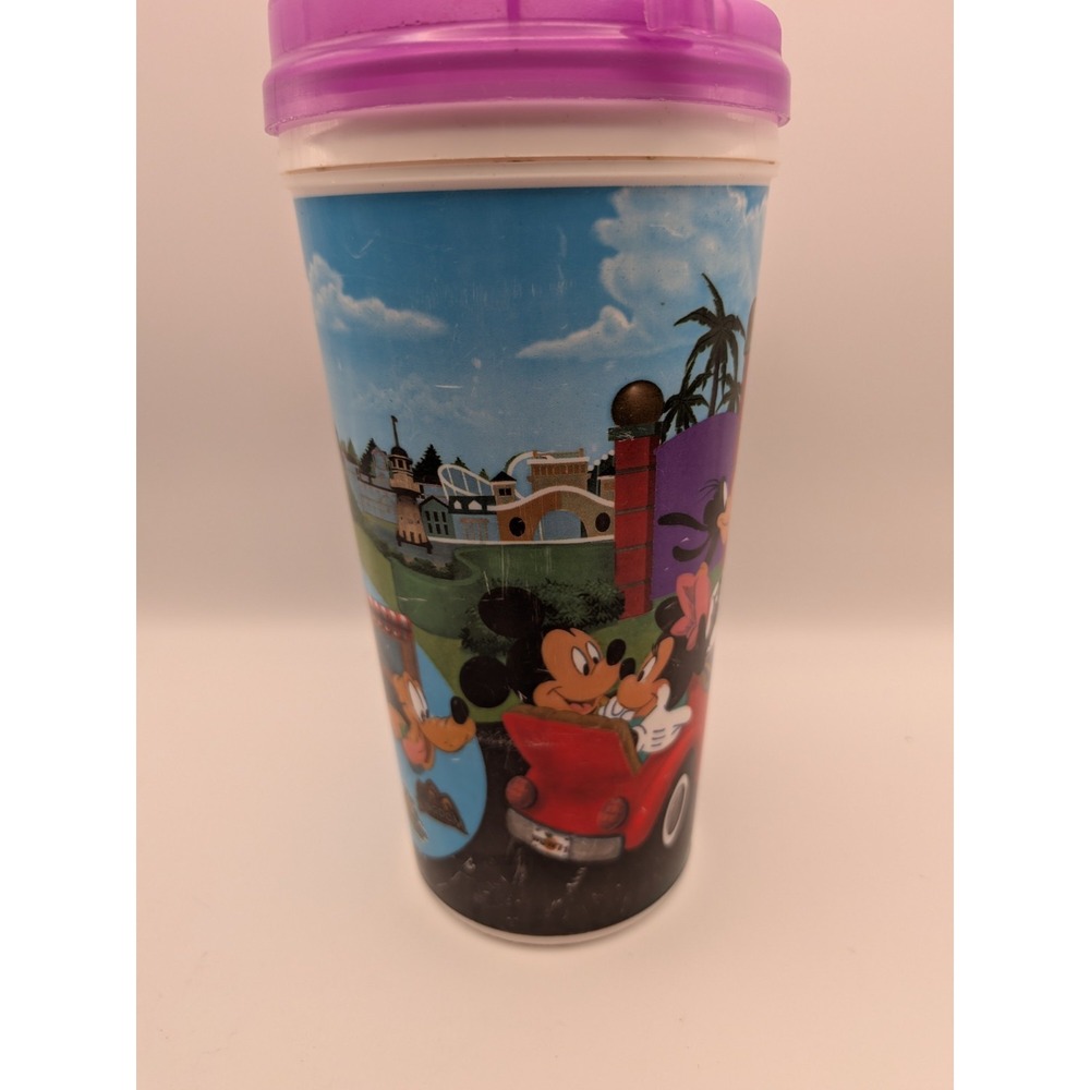 VINTAGE Walt Disney World Mickey Mouse & Donald Duck Travel Mug (B) - Picture 2 of 7